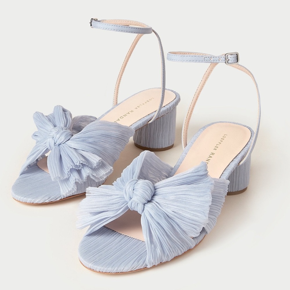 Loeffler Randall Dahlia Blue Bow Low Heel